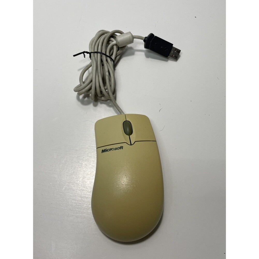 Vintage Microsoft IntelliMouse 1.1A Mechanical Ball Scroll Wheel PS/2 Tested